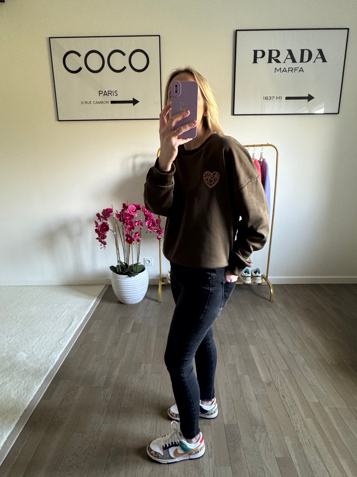 Sweat Coeur - Kaki
