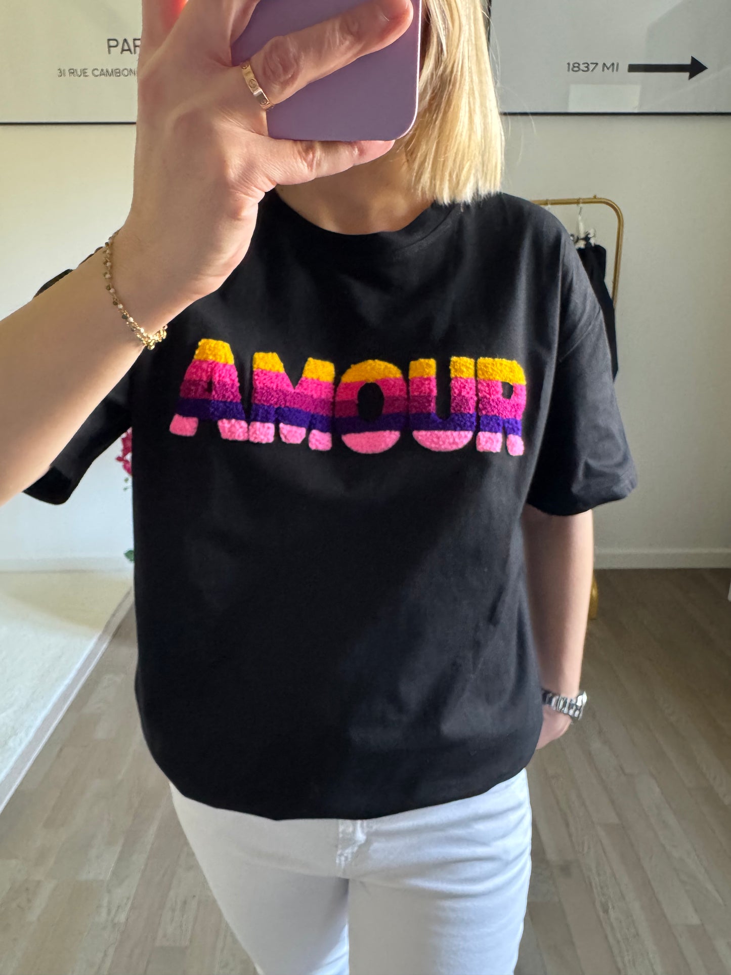 T-shirt Amour - Noir