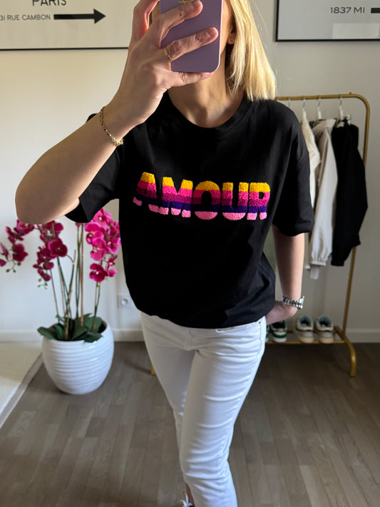 T-shirt Amour - Noir