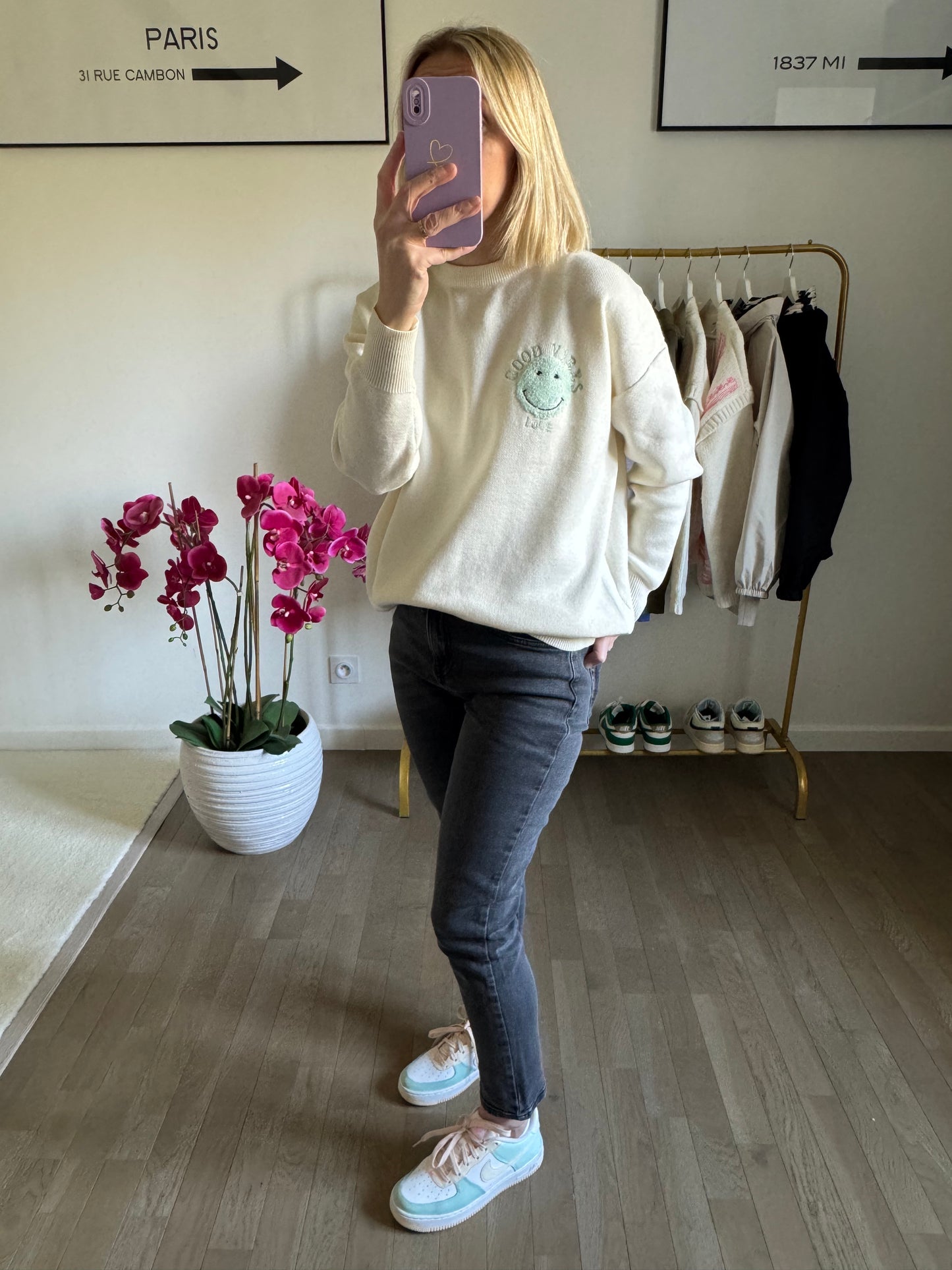 Pull Smiley - Vert