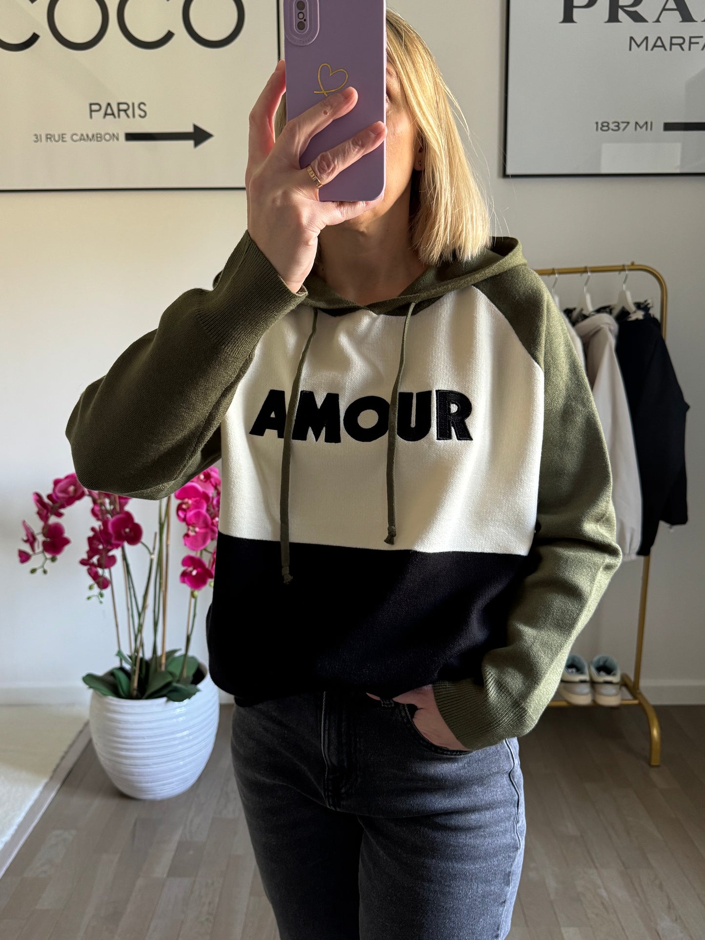 Pull Amour - Kaki