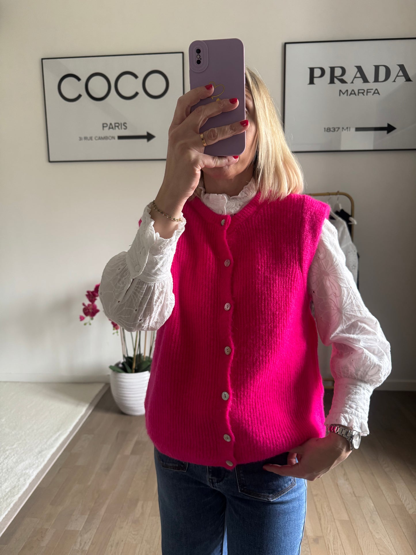 Gilet Lola - Rose