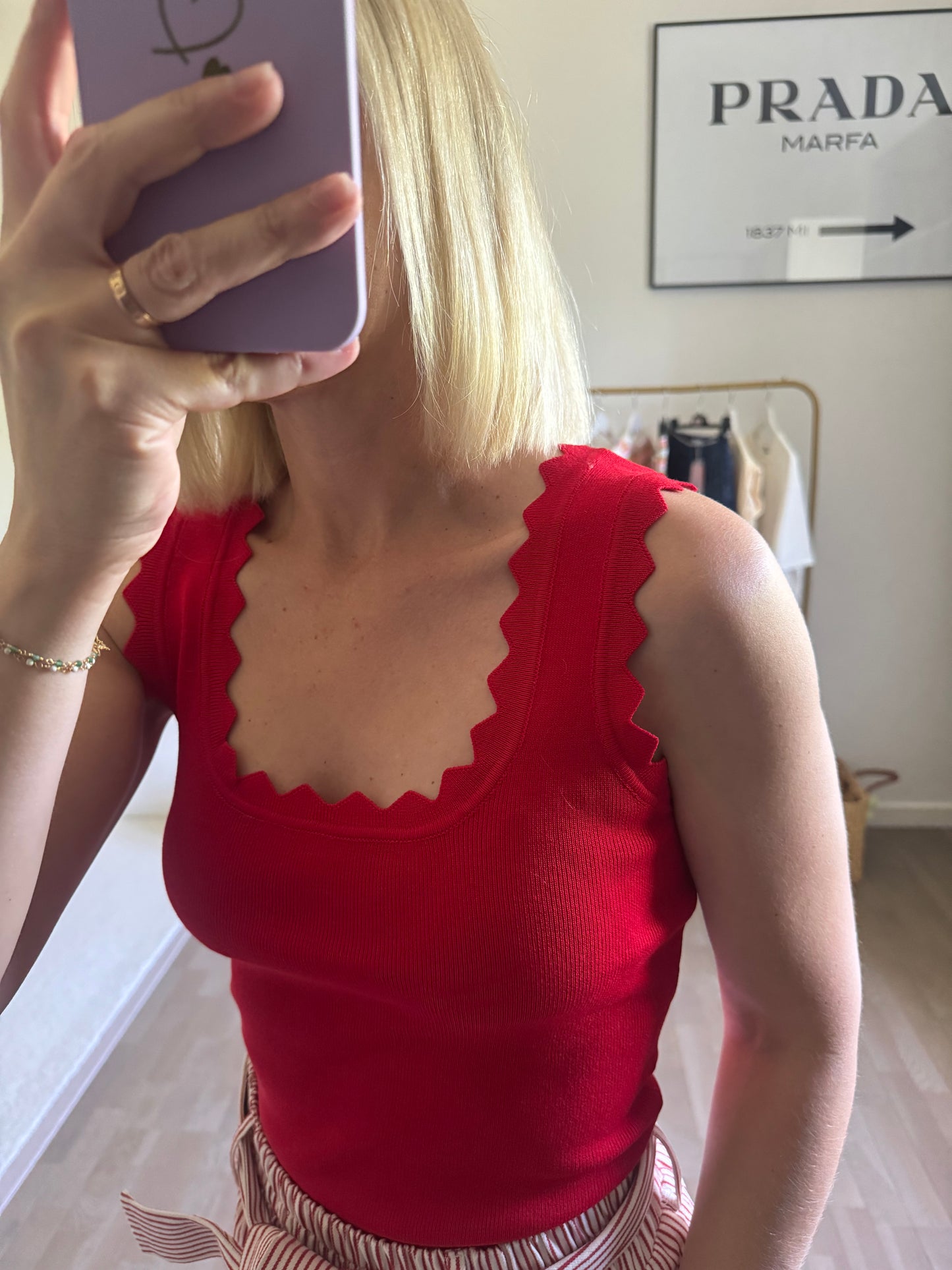 Top rouge - Rosa