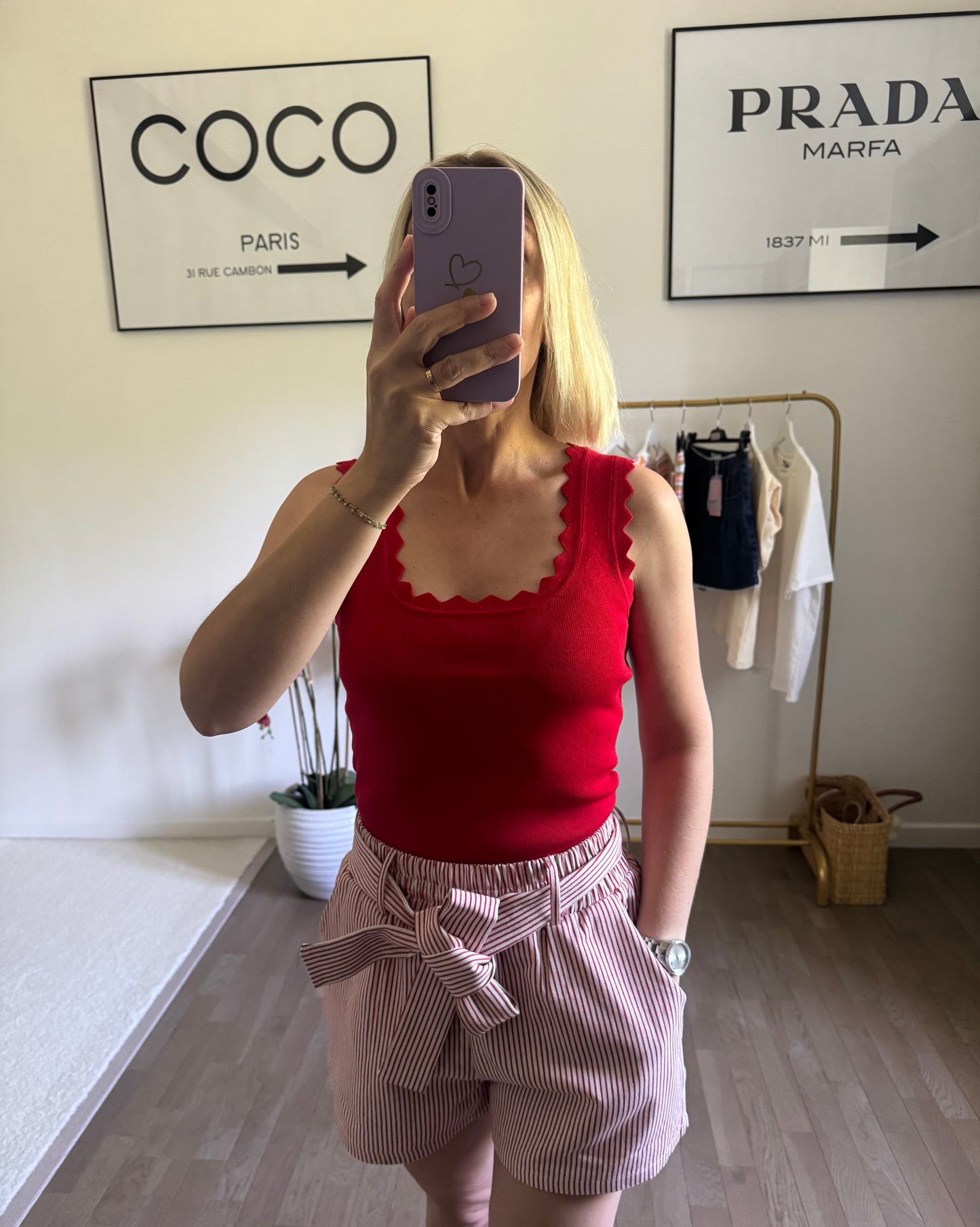 Top rouge - Rosa
