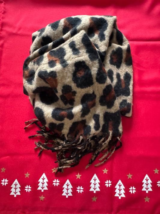 Echarpe Mila - Motif léopard beige