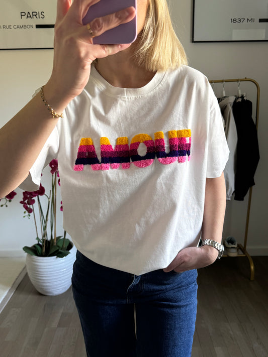 T-shirt AMOUR - Blanc