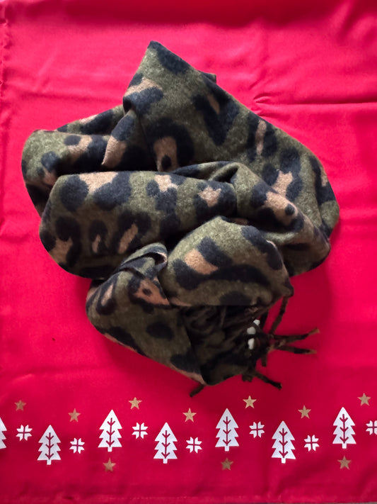 Echarpe Mila - Motif léopard Kaki