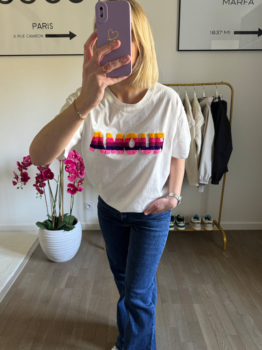 T-shirt AMOUR - Blanc