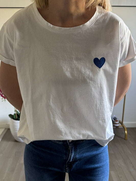 T-shirt Coeur - Bleu