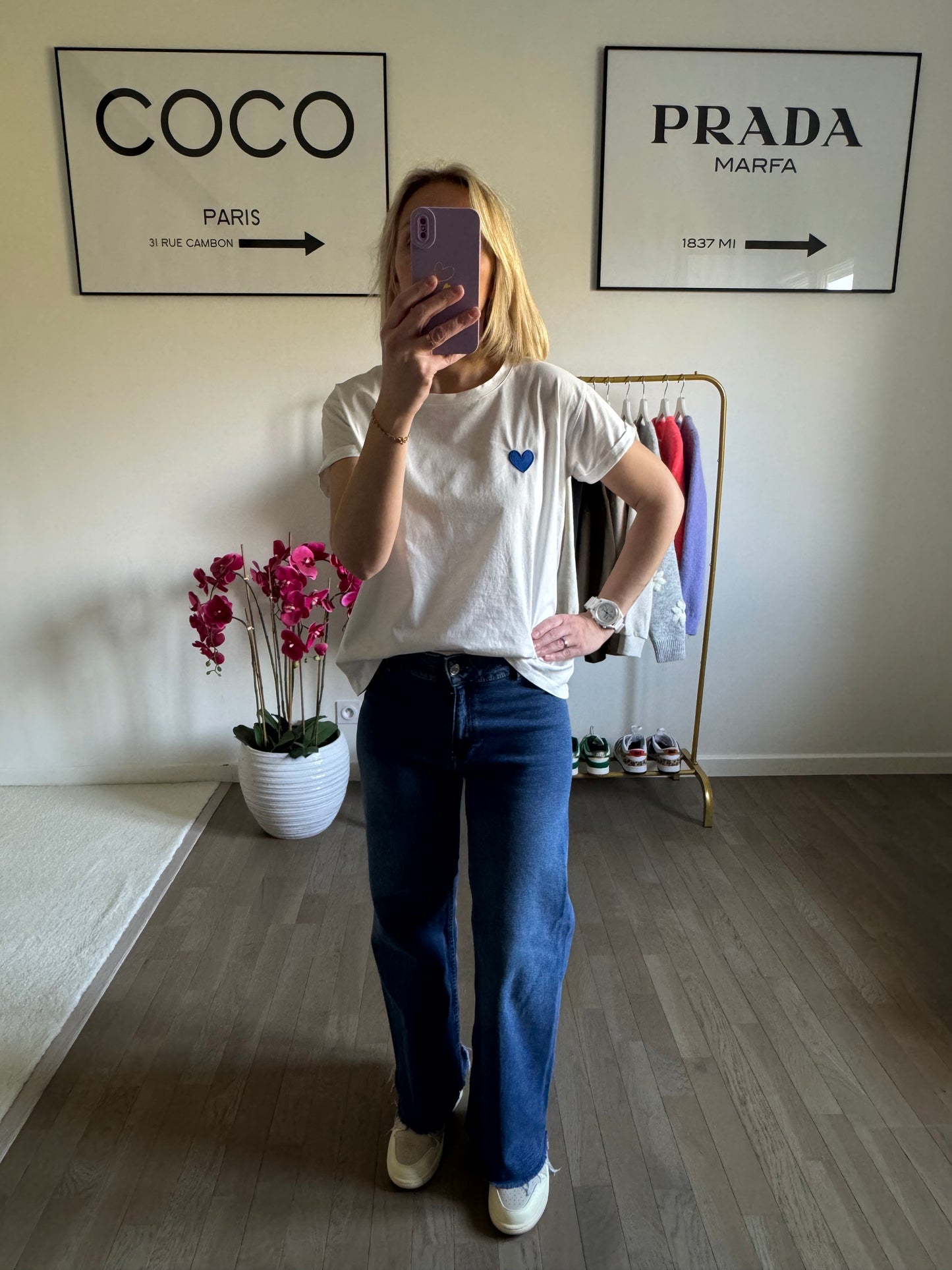 T-shirt Coeur - Bleu