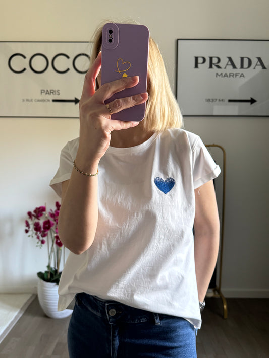 T-shirt Love - Bleu