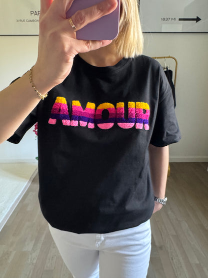 T-shirt Amour -  Noir