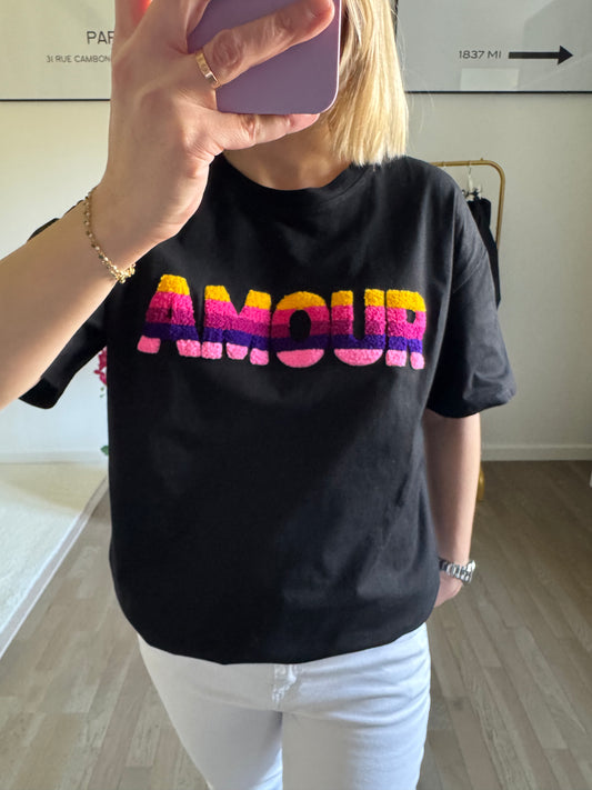 T-shirt Amour -  Noir