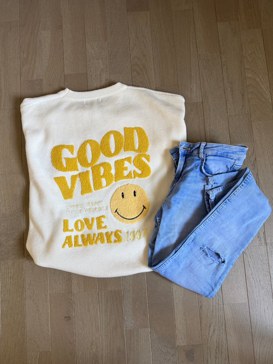 Pull Smiley - Jaune