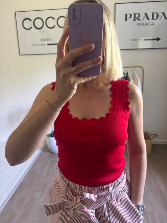 Top rouge - Rosa