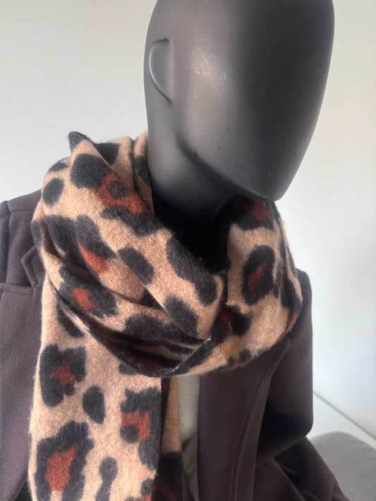 Echarpe Mila - Motif léopard beige