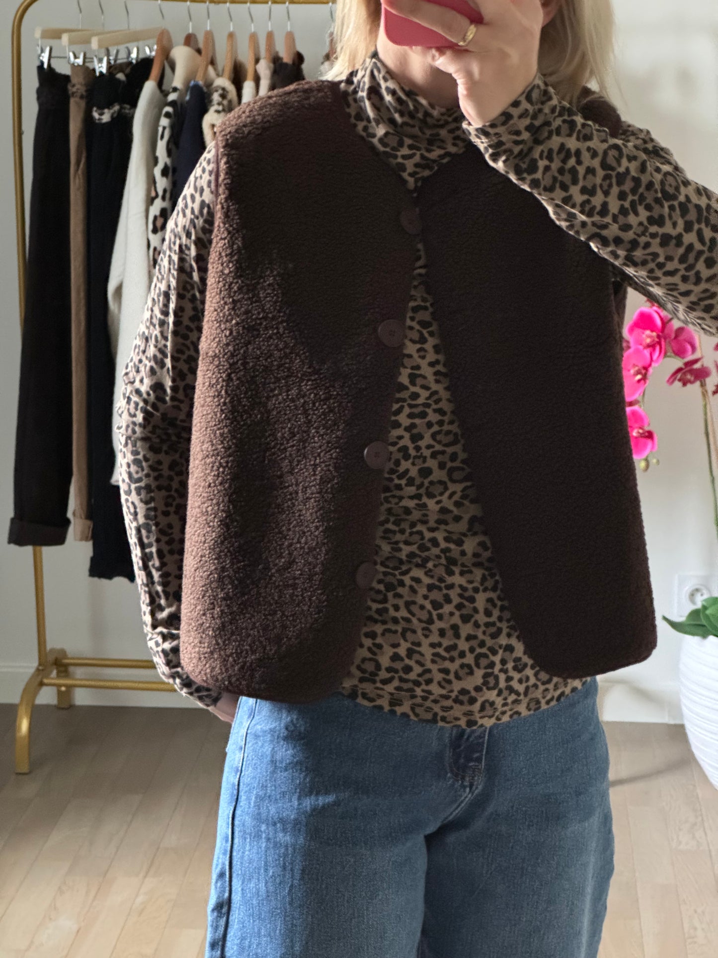 Gilet Léo - Marron