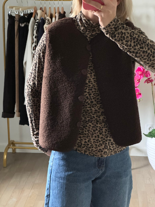 Gilet Léo - Marron